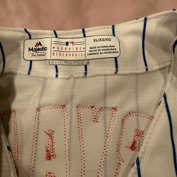 Kris Bryant 2016 Majestic Blue Pinstripe Cool Base Jersey - Picture 4 of 10